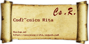 Csócsics Rita névjegykártya